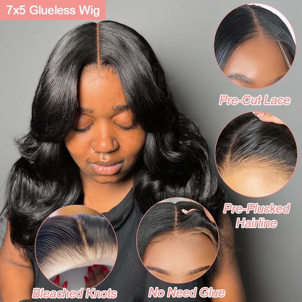 250% Bob corto sin pegamento Wear And Go pelucas de cabello humano ondulado listo para ir precortado 13x6 HD peluca Frontal de encaje cabello humano para mujeres
