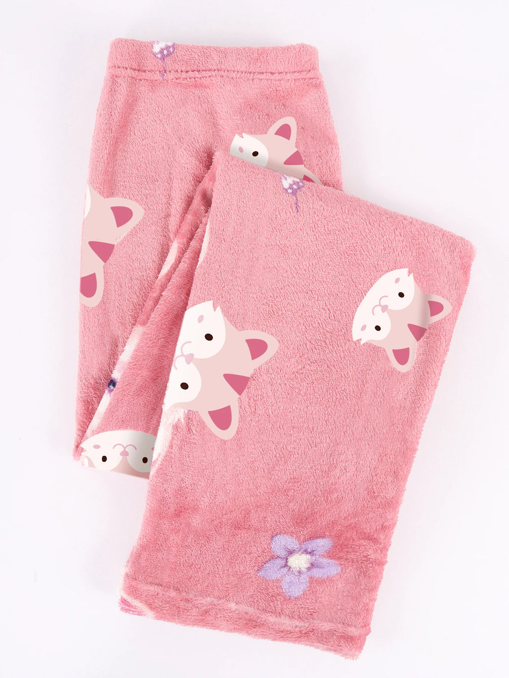 Conjunto de Pijama de Felpa Polar para Mujer – Suave, Cálido y Acogedor, Ideal para Otoño e Invierno, Pijama Largo de Manga Larga y Pantalón Estampado