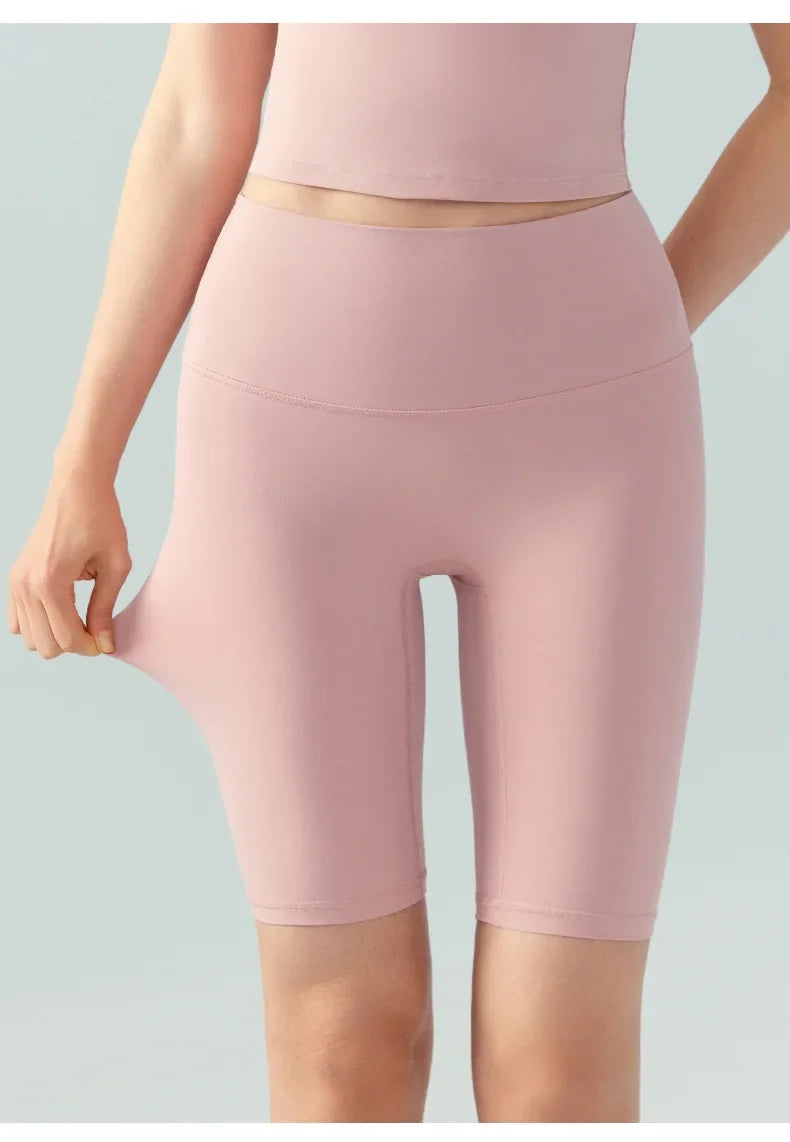 Pantalones cortos de Yoga de verano, mallas elásticas transpirables, mallas deportivas de secado rápido, Fitness, Yoga, ciclismo, pantalones cortos atléticos para gimnasio