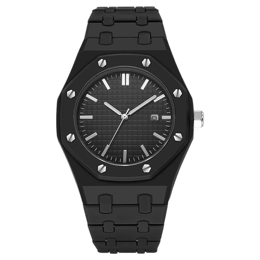 Nueva moda, Reloj con calendario de lujo para Hombre, relojes de cuarzo informales de negocios para mujer, Reloj deportivo de plástico, relojes para estudiantes, Reloj para Hombre
