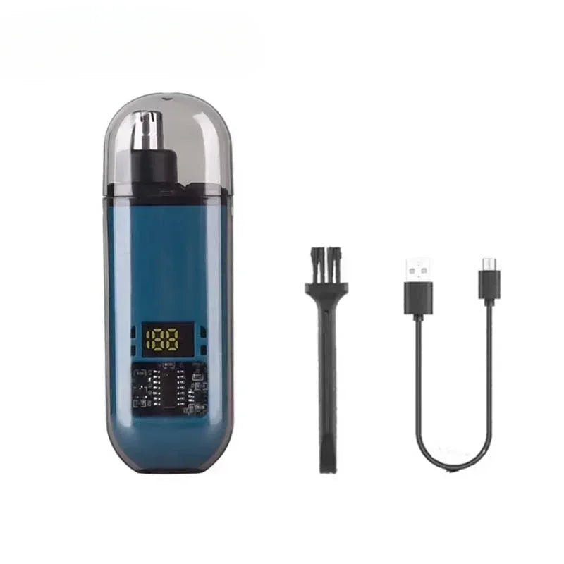 Recortador de Vello Nasal y de Orejas para Hombre - Recargable por USB C, Carga Rápida, Kit de Aseo Compacto