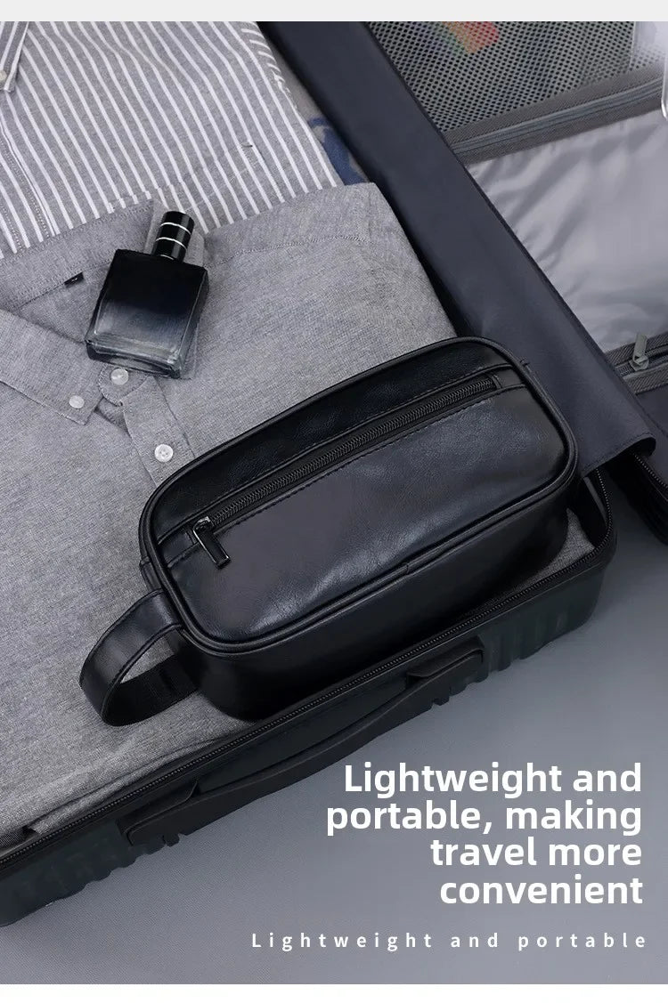 Neceser de PU con múltiples bolsillos para mujer y hombre, bolsas de maquillaje esenciales de viaje, bolsa colgante impermeable, bolsa organizadora de lavado de cosméticos