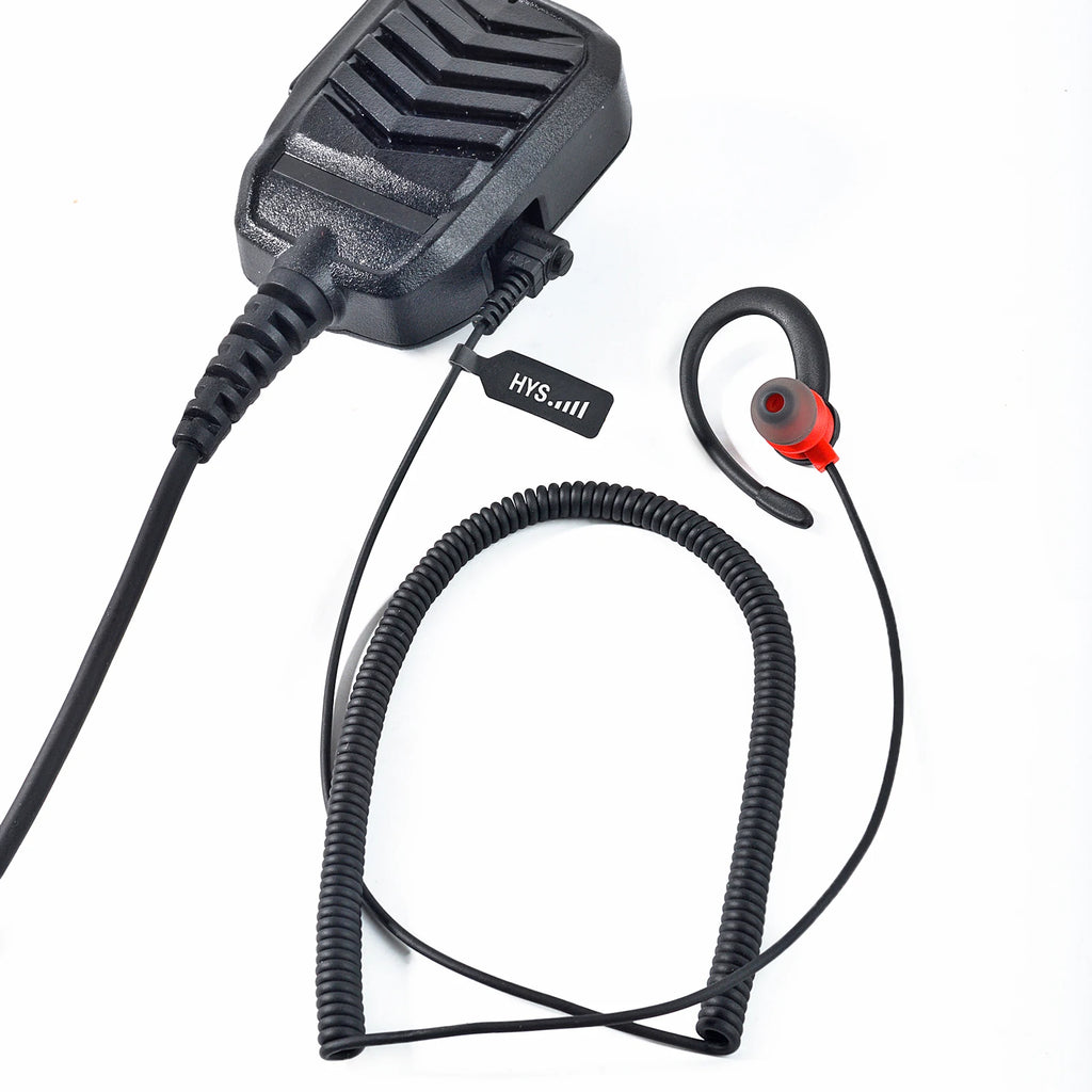 Walkie Talkie en forma de G de 1Pin, auricular solo para escuchar, auricular suave con enchufe de 3,5mm para Motorola, altavoz de Radio bidireccional, micrófono