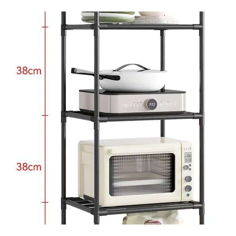 Carrito de almacenamiento para cocina con estantes - unidad de almacenamiento doméstica de varios niveles - organizador de estantes para baño