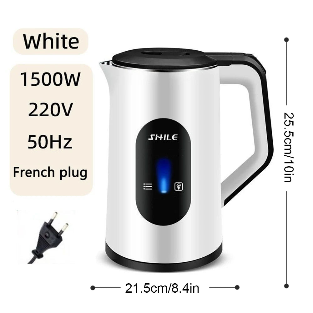Caldera de agua caliente con pantalla Digital eléctrica de acero inoxidable de 3L, tetera multifuncional con apagado automático, tetera de agua de ebullición rápida de 1500W