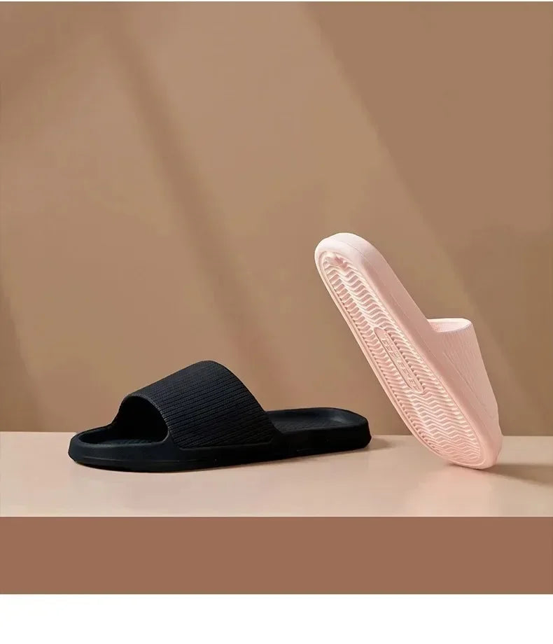 Zapatillas de Ducha Antideslizantes con Suela de EVA Suave para Hombres y Mujeres, Parejas, Impermeables, para el Hogar, Ocio, Baño, Pantuflas, Moda