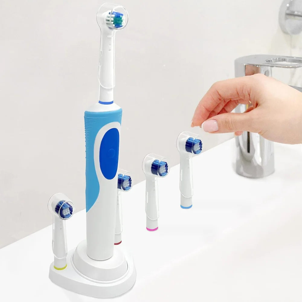4 Uds. Compatible con cabezales de cepillo de dientes eléctrico Oral B, cubiertas a prueba de polvo, tapa protectora de cabezal de cepillo redondeado para almacenamiento y viajes