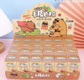 Caja Sorpresa con Llavero de Muñeco de Capibara, Juguetes de Descompresión de Lotería Musical para Niños, Decoración de Mochila de Capibara de Dibujos Animados