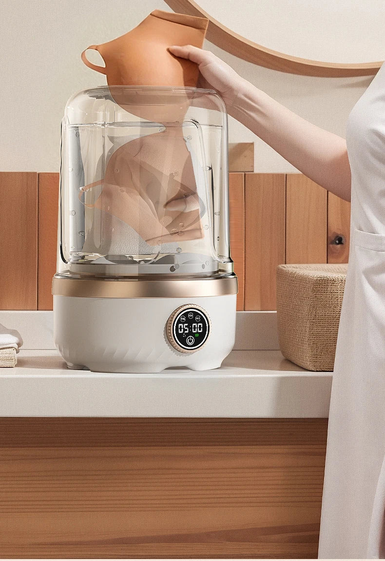 Lavadora Portátil Inalámbrica Mi 2L con Taza de Lavado Automática, Mini Lavadora Recargable Especial para Ropa de Bebé