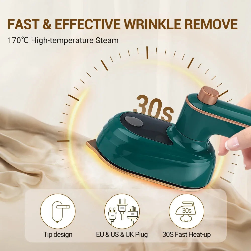Mini vaporizador de ropa, plancha de vapor portátil de mano para viaje en casa, planchado de ropa, máquina de planchar en seco y húmedo, electrodoméstico