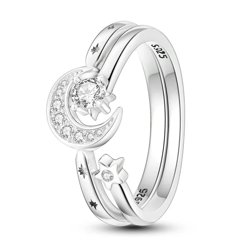 2024 nuevo anillo de plata 925 anillo de lazo brillante de circón anillo de boda de dedo Original S925 DIY regalo de joyería fina para mujer