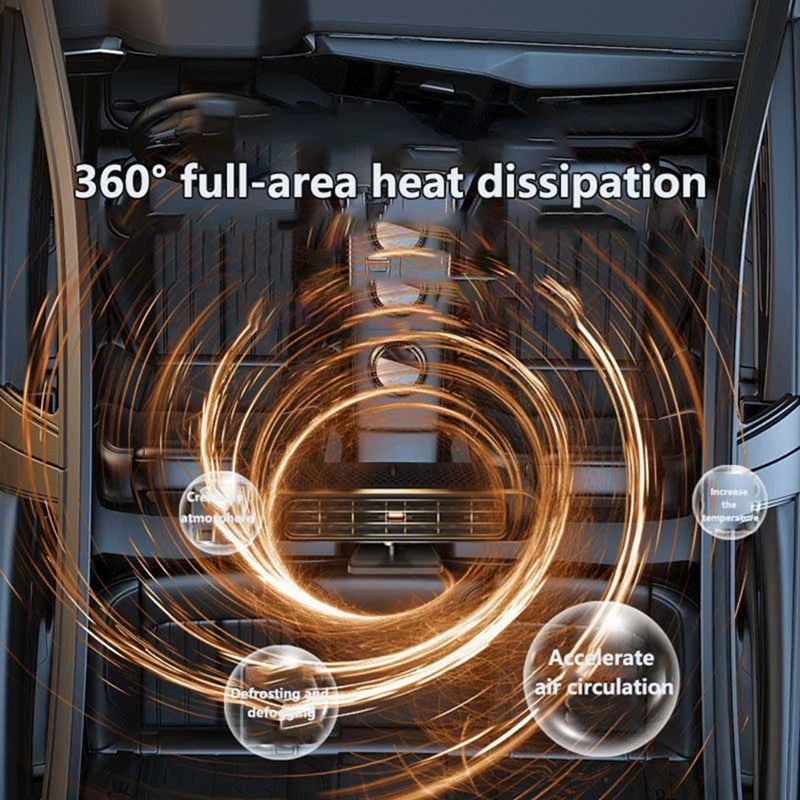 Calentador de aire para coche eléctrico de 200W, ventilador enfriador de aire portátil de 12V, descongelador, ventilador de calefacción, secador, accesorios desempañantes para parabrisas 2026