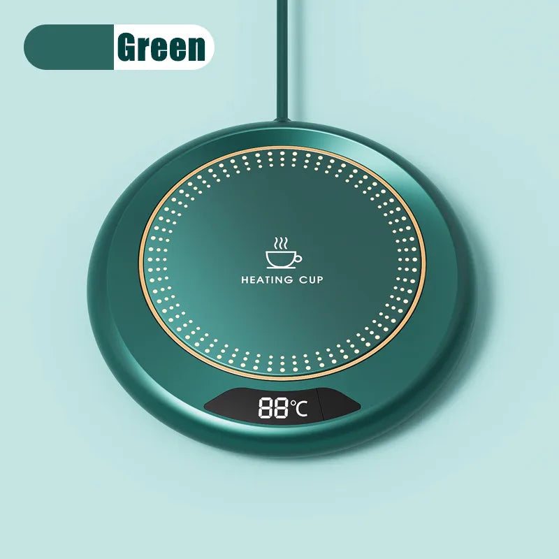 Posavasos de calefacción termostática USB, posavasos de calefacción para el hogar, ajuste de 3 velocidades, temperatura constante de 55 grados, 1 ud.