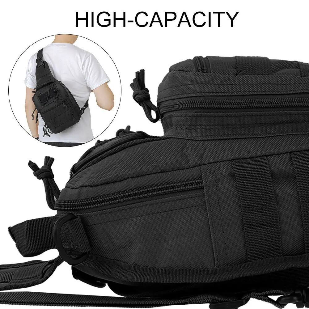 Bolso de pecho táctico para hombre, mochila de hombro cruzada, riñonera deportiva militar impermeable para exteriores, bolso de bolsillo para teléfono