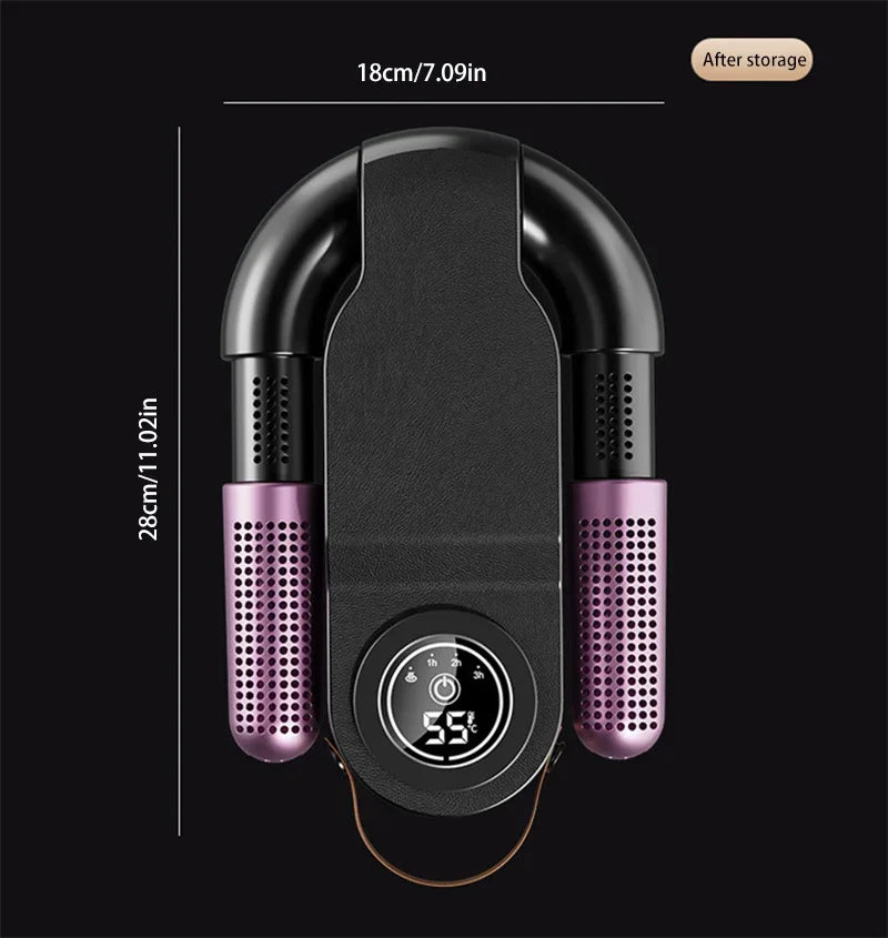 Secador de Zapatos Inteligente con Luz Púrpura, Desodorizante, Portátil, Plegable, con Temporizador, para Otoño e Invierno, Secador Eléctrico para Zapatos y Botas 2026