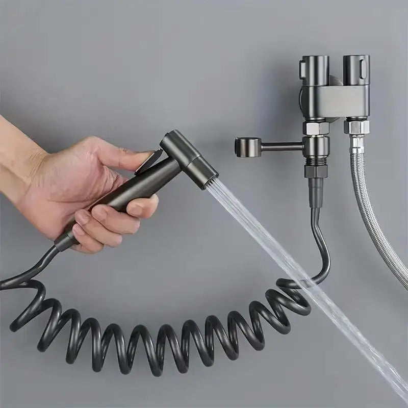 Rociador de alta presión para limpieza de inodoros, set de rociador de bidé de mano para inodoro, pulverizador de lavado para baño
