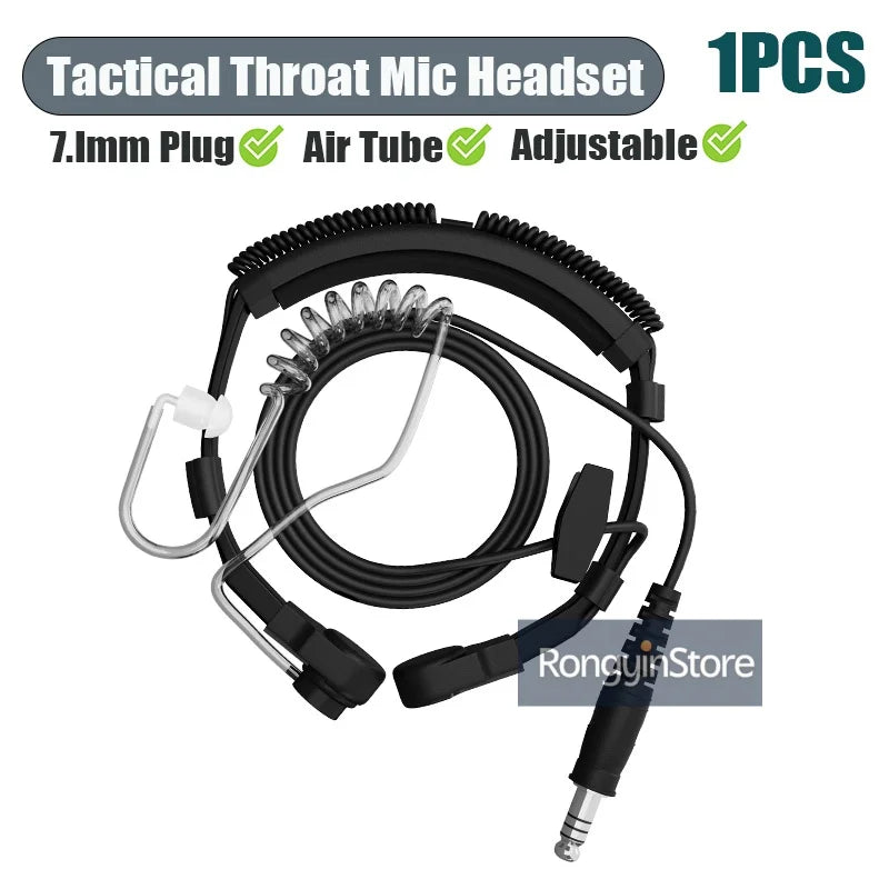 Baofeng Walkie Talkie micrófono de alta resistencia U94 PTT cuello micrófono de garganta auricular Radio Nato auriculares tácticos para Radios Kenwood HYT
