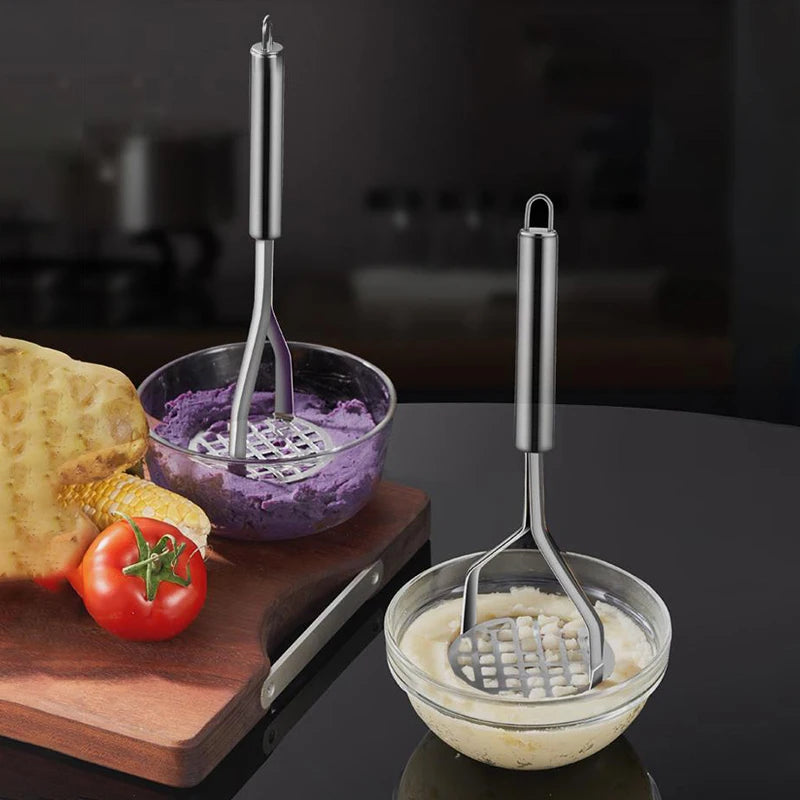 Aparato de Cocina, prensa de barro creativa, machacador de puré, máquina para hacer jugo, trituradora de patatas de acero inoxidable, empujador, herramientas de fruta, Cocina Cozinha