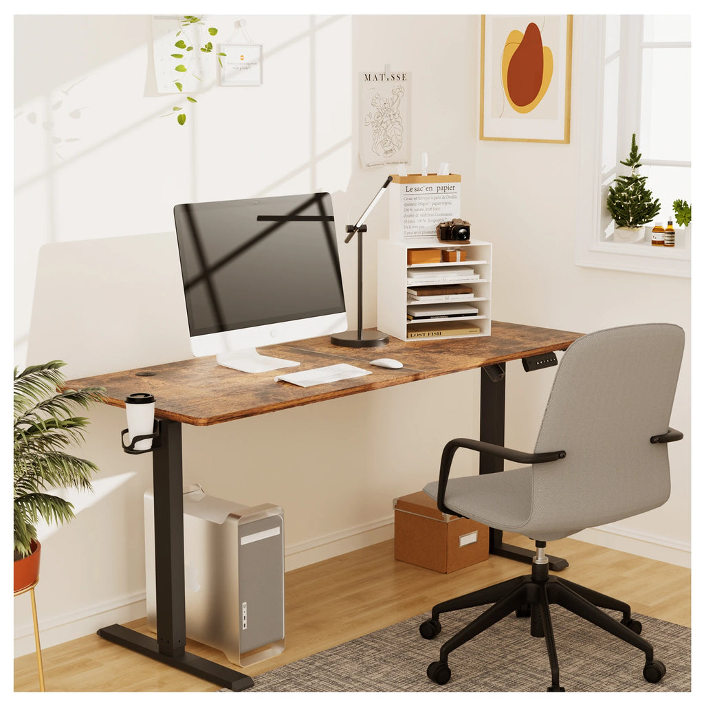 Escritorio eléctrico para ordenador, mesa ergonómica con altura ajustable para sentarse y ponerse de pie, escritorio para juegos, muebles para el hogar y la Oficina