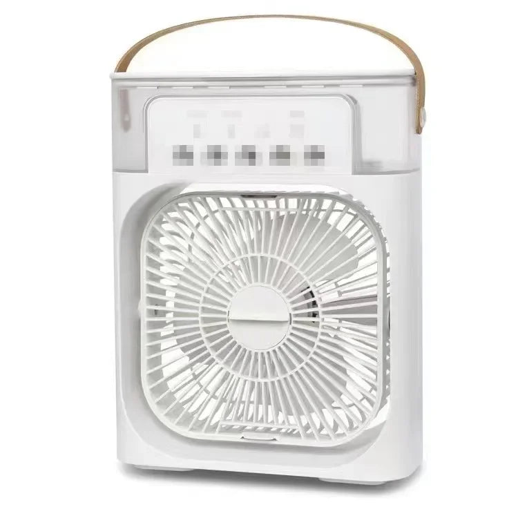 Ventilador humidificador portátil, aire acondicionado, Enfriador de aire pequeño para el hogar, hidromasaje, ajuste de aire portátil para oficina, ventilador de 3 velocidades