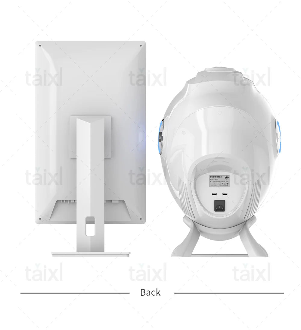 Escáner de piel 3D, analizador facial para el cuidado, máquina de Monitor, espejo mágico, prueba portátil, Detector en inglés, análisis de prueba de cámara facial