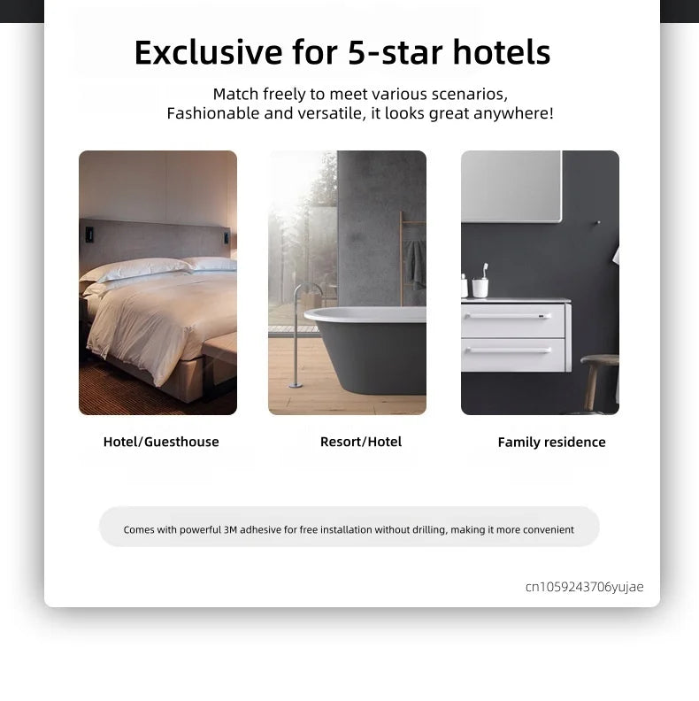 Secador de Pelo de Pared para Baño, de Alta Velocidad, Sin Perforaciones, para Hoteles Cinco Estrellas