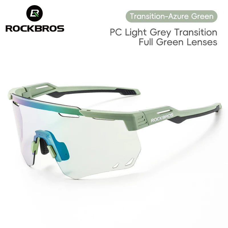 ROCKBROS-gafas de sol polarizadas y fotocromáticas para ciclismo, lentes deportivas para bicicleta de montaña y carretera, protección UV400