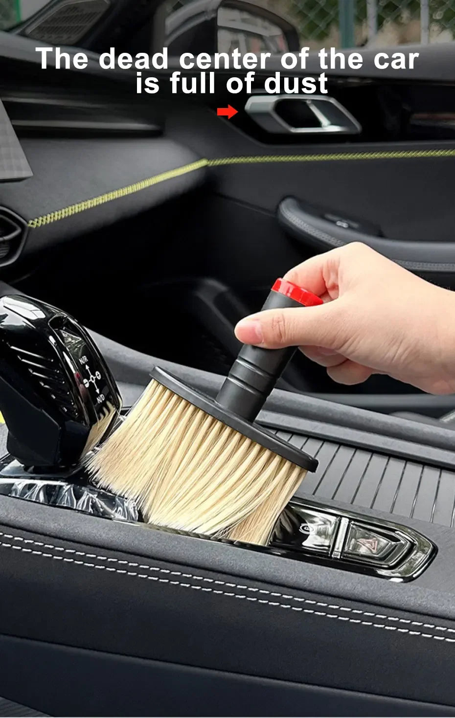 SEAMETAL cepillo de lavado de coches removedor de polvo salida de aire acondicionado de coche cepillo de eliminación de polvo cepillos de cerdas suaves para Herramientas de limpieza de automóviles