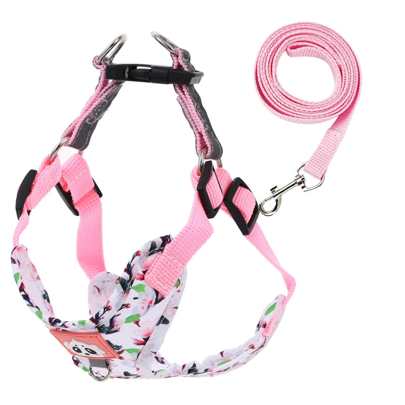 Conjunto de correa de arnés ajustable para perro, chaleco de Bulldog Francés, correa reflectante para cachorro y gato