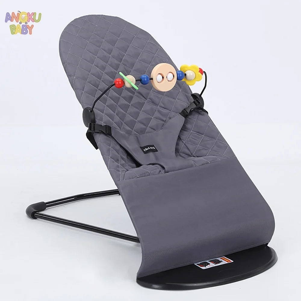 AnGku-silla mecedora para bebé con 3 ajustes de altura, silla portátil para recién nacido, columpio plegable, juguetes para bebé de 0 a 12 meses