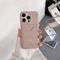Funda Retro personalizada con nombre de cuero para tarjetas, funda tipo billetera antigolpes para iPhone 15 14 13 12 11 Pro Max 14 15 Plus