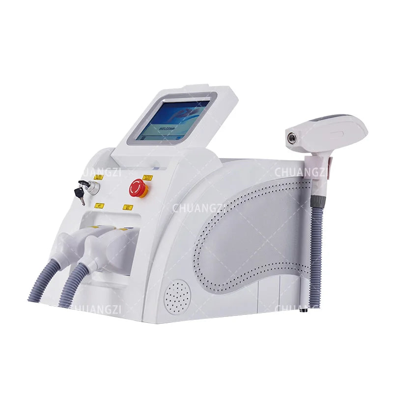 Máquina Láser IPL 2 en 1 para Eliminación de Tatuajes, Certificación CE, Máquina de Depilación Láser OPT ND YAG