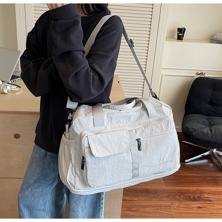 Bolsas de viaje Oxford con cremallera a la moda, bolsos sencillos de gran capacidad para mujer, gran oferta 20220, bolsas de viaje portátiles con hilo de coser