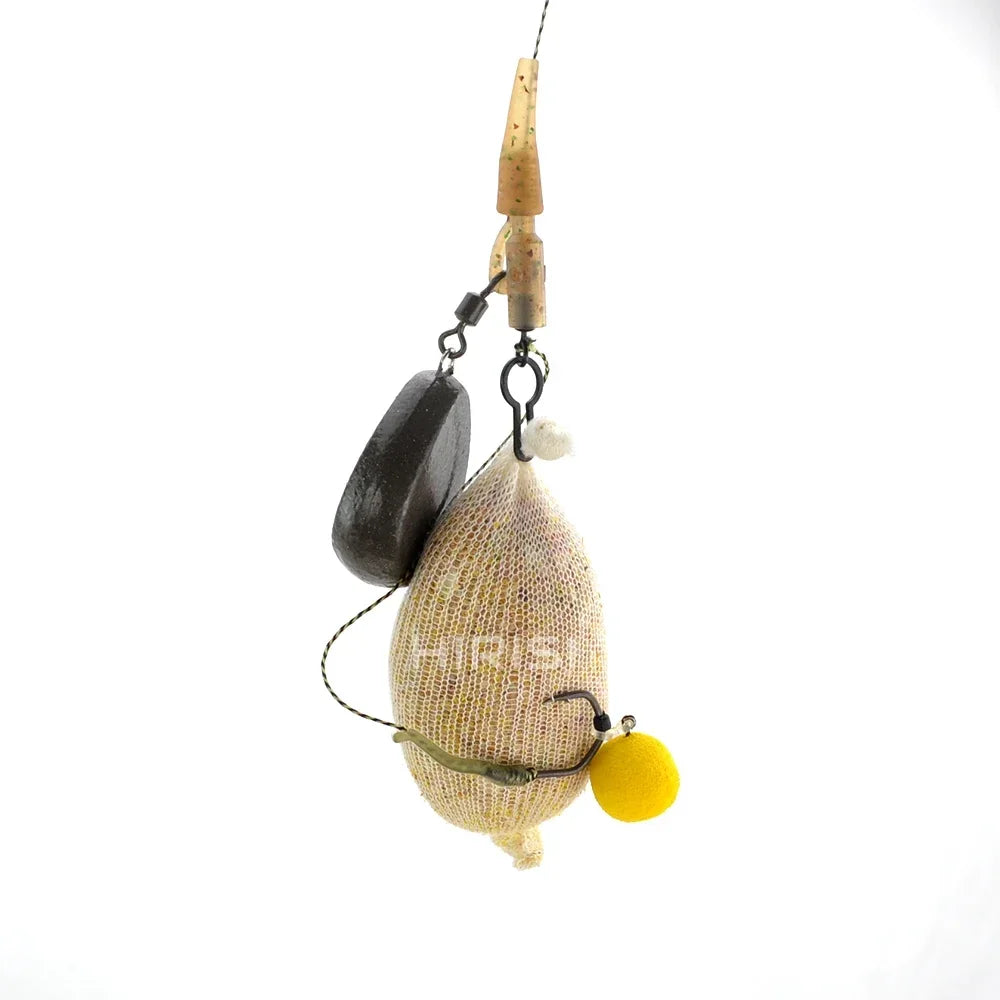 Hirisi 10 Uds Clips giratorios de malla PVA para aparejos terminales de pesca de carpa AG145