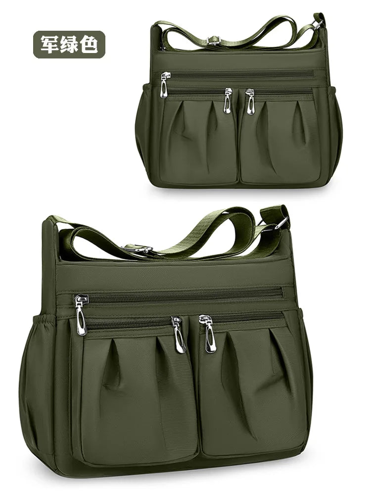 Bolso cruzado de nailon para mujer, bolso de hombro de gran capacidad, bolso femenino con múltiples bolsillos, bolso de compras de viaje para mujer, bolso de ocio