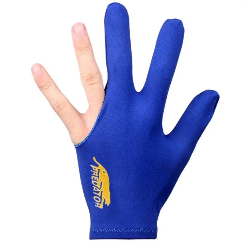 1 Uds. Guante para tacos de billar de alta calidad para piscina, mano izquierda, accesorio abierto de tres dedos, accesorios de Fitness para hombres y mujeres