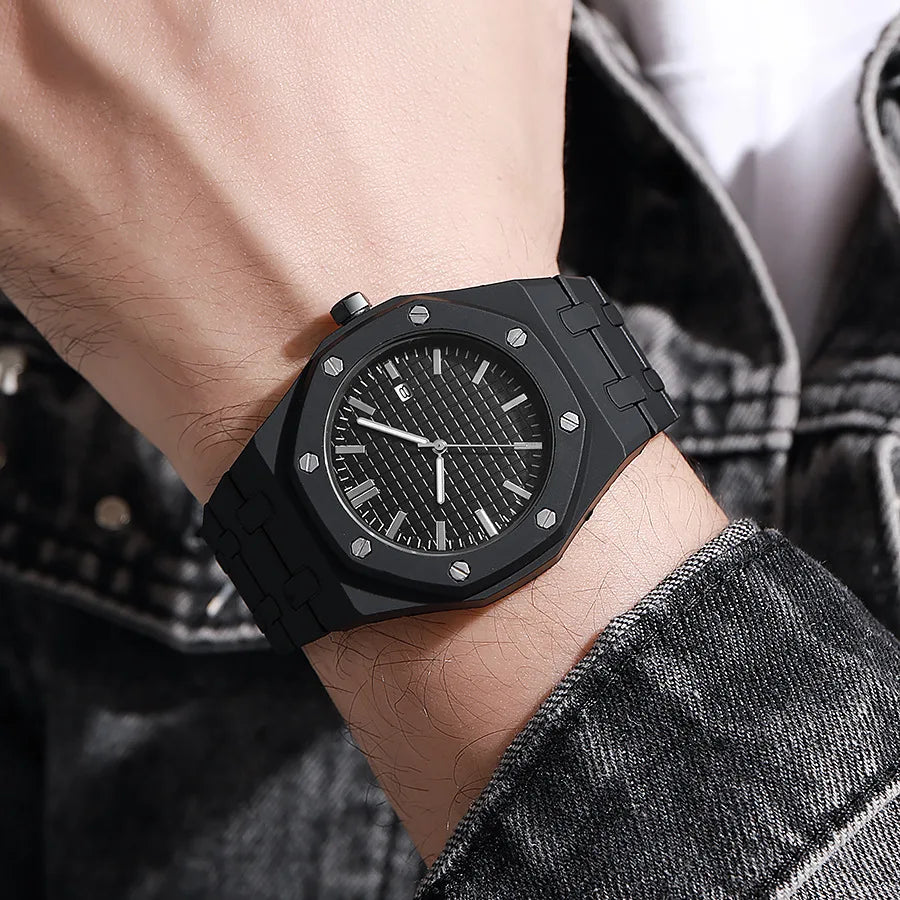 Nueva moda, Reloj con calendario de lujo para Hombre, relojes de cuarzo informales de negocios para mujer, Reloj deportivo de plástico, relojes para estudiantes, Reloj para Hombre