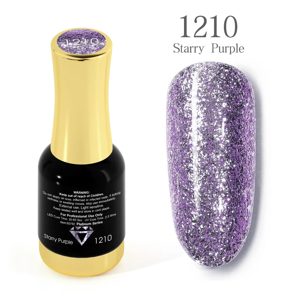 Venalisa-esmalte de Gel con purpurina, laca de Gel UV LED para manicura de uñas, autonivelante, supertextura, capa superior templada Nowipe, 12ml