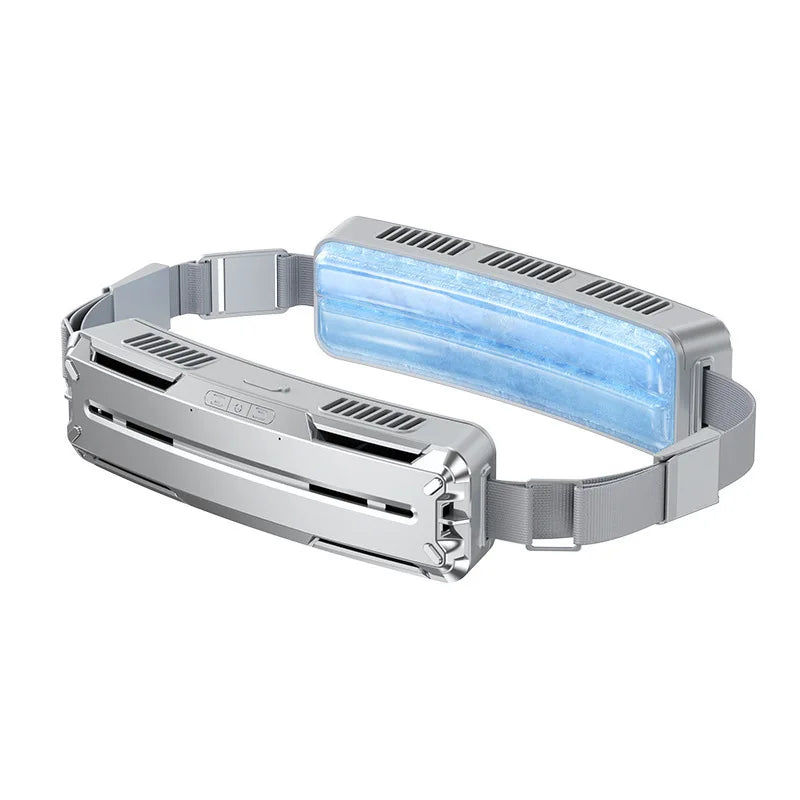 Mini ventilador pequeño Usb portátil multifuncional, ventilador de cintura colgante ajustable de 3 velocidades, ventilador de refrigeración recargable para exteriores, ventilador con correa de hielo