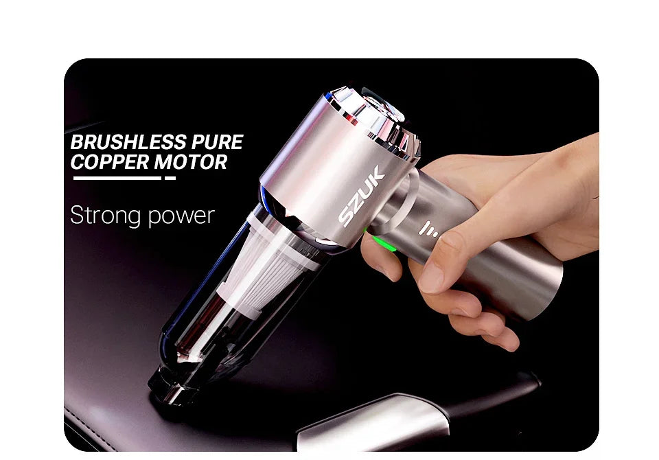 SZUK nuevo aspirador de coche 985000PA inalámbrico potente limpiador de coche inalámbrico máquina de limpieza aspirador portátil de mano soplador de aire potente aspirsdora para coche aspirador de mano potente