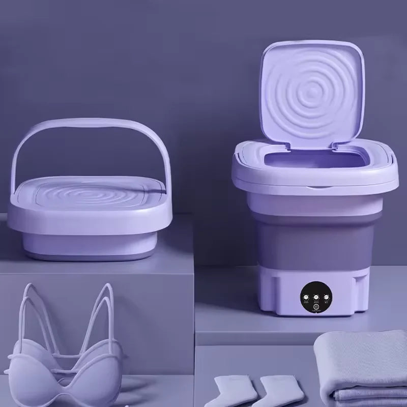 Mini Lavadora Portátil Plegable para Ropa, Calcetines y Ropa Interior, Lavadora Portátil Pequeña para Viajes