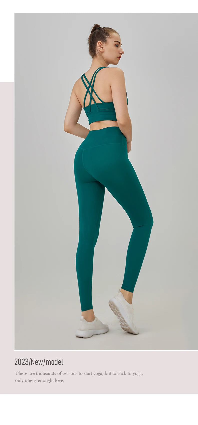 Ropa de Yoga de 2 piezas, chándal para mujer, ropa atlética, traje de Fitness para Pilates, entrenamiento de gimnasio, ropa de realce, Sujetador deportivo, traje de mallas