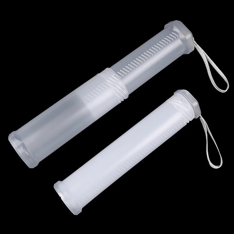 Estuche cilíndrico transparente para lápices – Organizador de bolígrafos ajustable de PP para estudiantes, artistas y oficinas