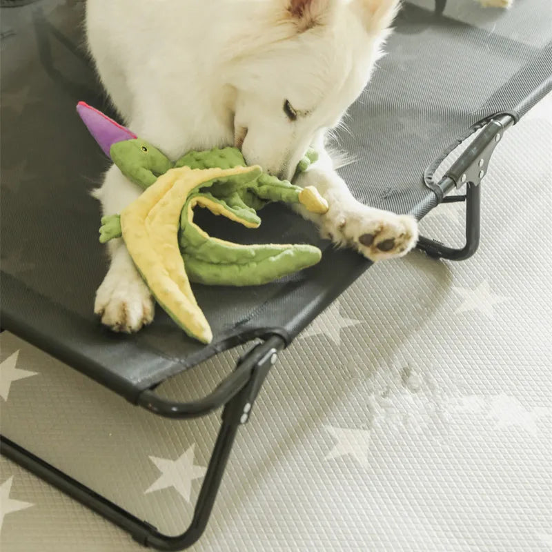 Cama antihumectante para perros, cama transpirable para perros grandes, plegable, para acampar y dormir, perrera colgante para el suelo