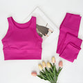 Ropa de Yoga de 2 piezas para mujer, conjunto de Yoga para gimnasio con tirantes cruzados en la espalda, Sujetador deportivo de realce, mallas de Yoga de cintura alta, ropa deportiva de entrenamiento