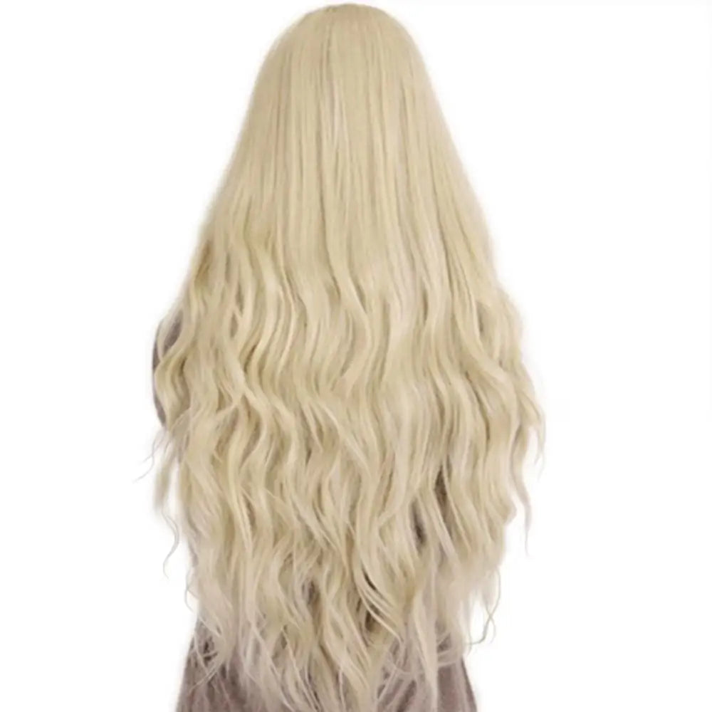Peluca Frontal de encaje HD de 65cm para mujer, peluca completa rizada ondulada rubia larga, estilo de pelo de princesa para fiesta de Cosplay, encaje completo de miel transparente