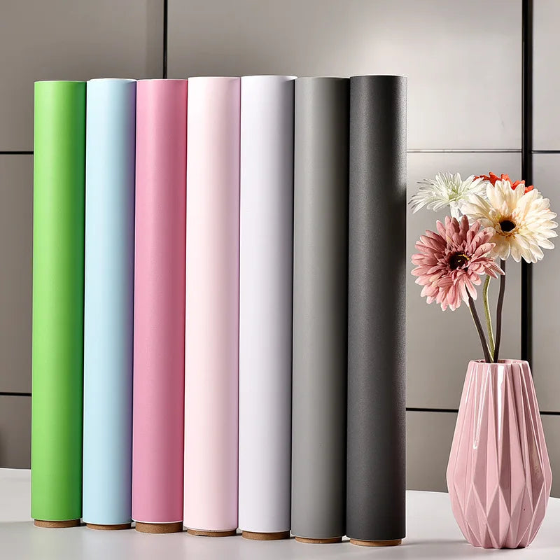 Papel tapiz de película de vinilo autoadhesivo, pegatinas de pared impermeables para baño, cocina, muebles, decoración de habitación, mejora del hogar