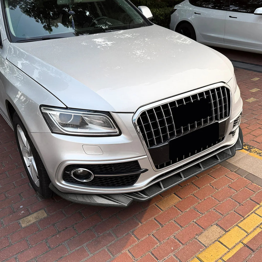 Alerón de labio de parachoques delantero para Audi Q5 8R SQ5 Sline 2013-2016 Protector de parachoques delantero divisor de hoja inferior estilo de coche