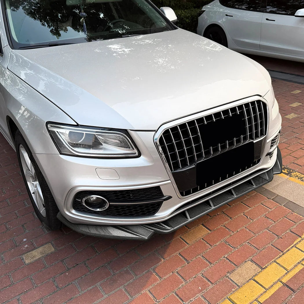 Alerón de labio de parachoques delantero para Audi Q5 8R SQ5 Sline 2013-2016 Protector de parachoques delantero divisor de hoja inferior estilo de coche