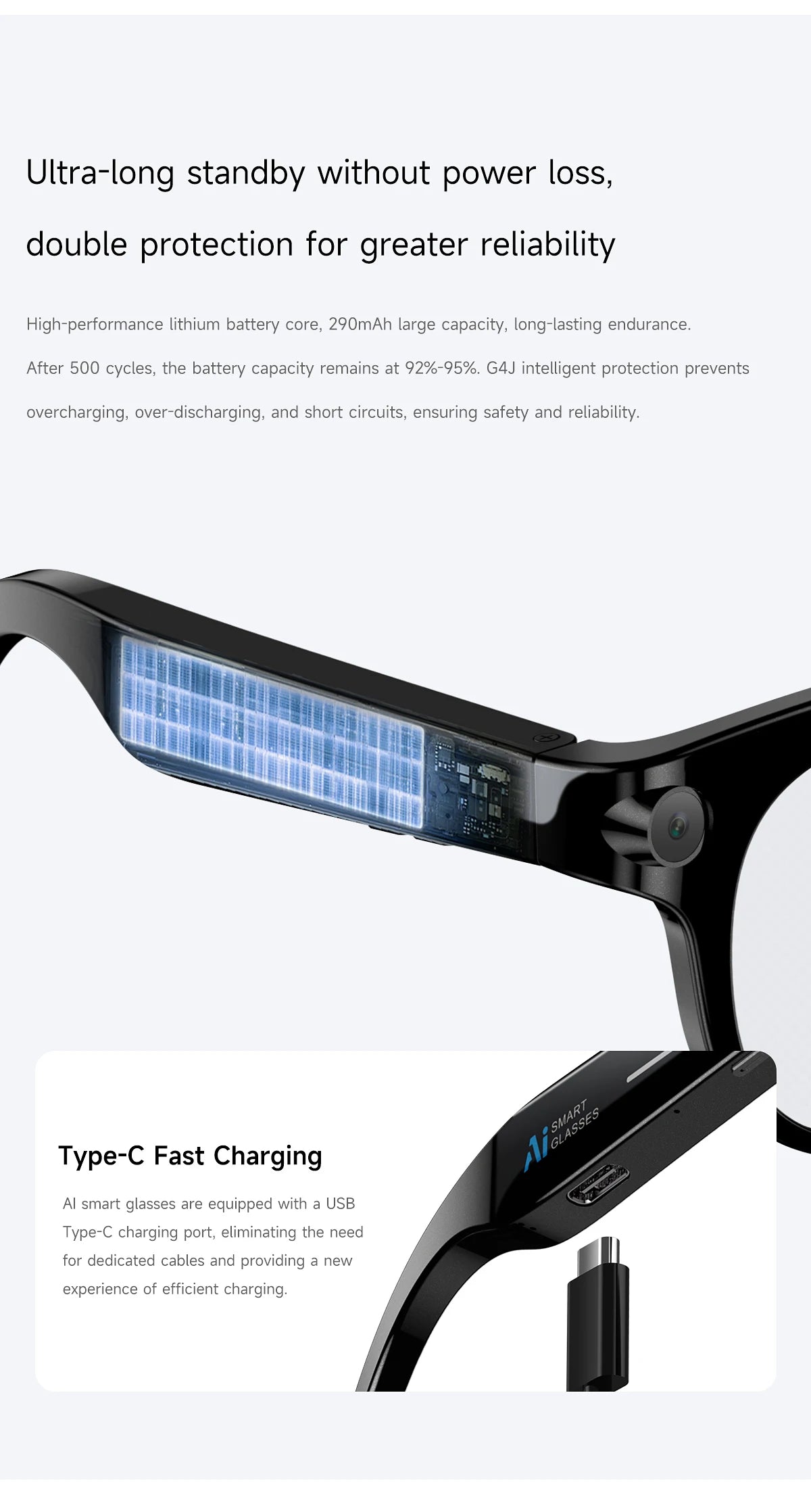 Gafas Inteligentes Lenovo 8K con IA, Traducción por IA, Llamadas Bluetooth, Reproductor de Música, Control de Cámara, Anti-luz Azul, Novedad 2026
